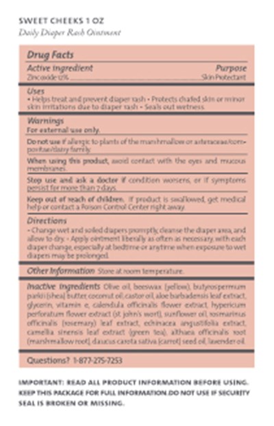 Sweet Cheeks 1oz Drug Facts (Sweet Cheeks 1oz Outer Packaging)